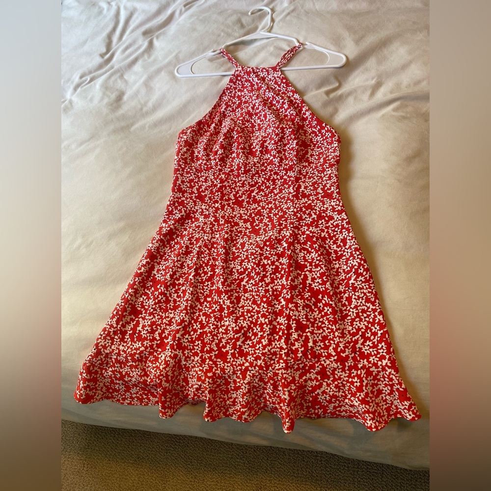 Zara mini red floral dress
